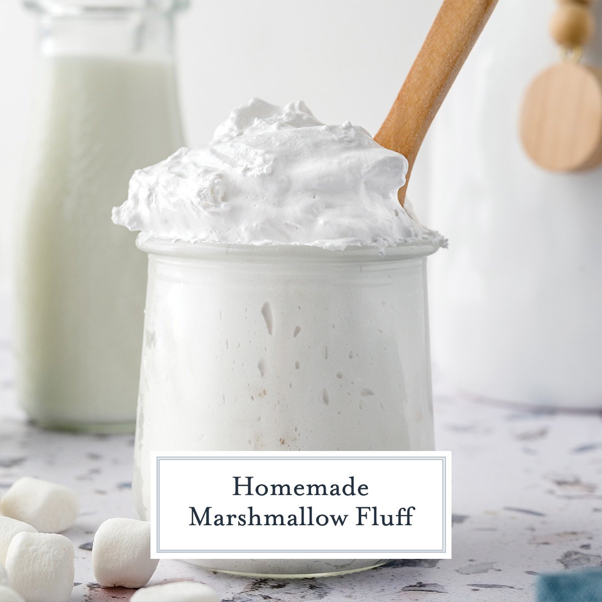 jar of marshmallow fluff with wooden spoon
