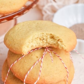 close up bite shot of a cookie