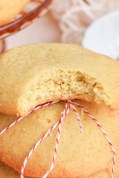 close up bite shot of a cookie