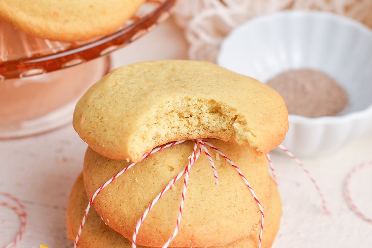 close up bite shot of a cookie