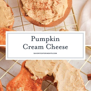 collage of pumpkin cream cheese spread for pinterest