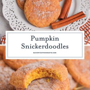 collage of pumpkin snickerdoodles for pinterest
