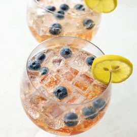 angled shot of slow gin cocktails