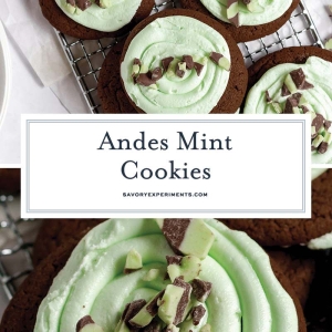 collage of andes cookies (mint and chocolate)