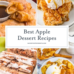 collage of apple dessert recipes