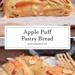 collage of apple strudel for pinterest