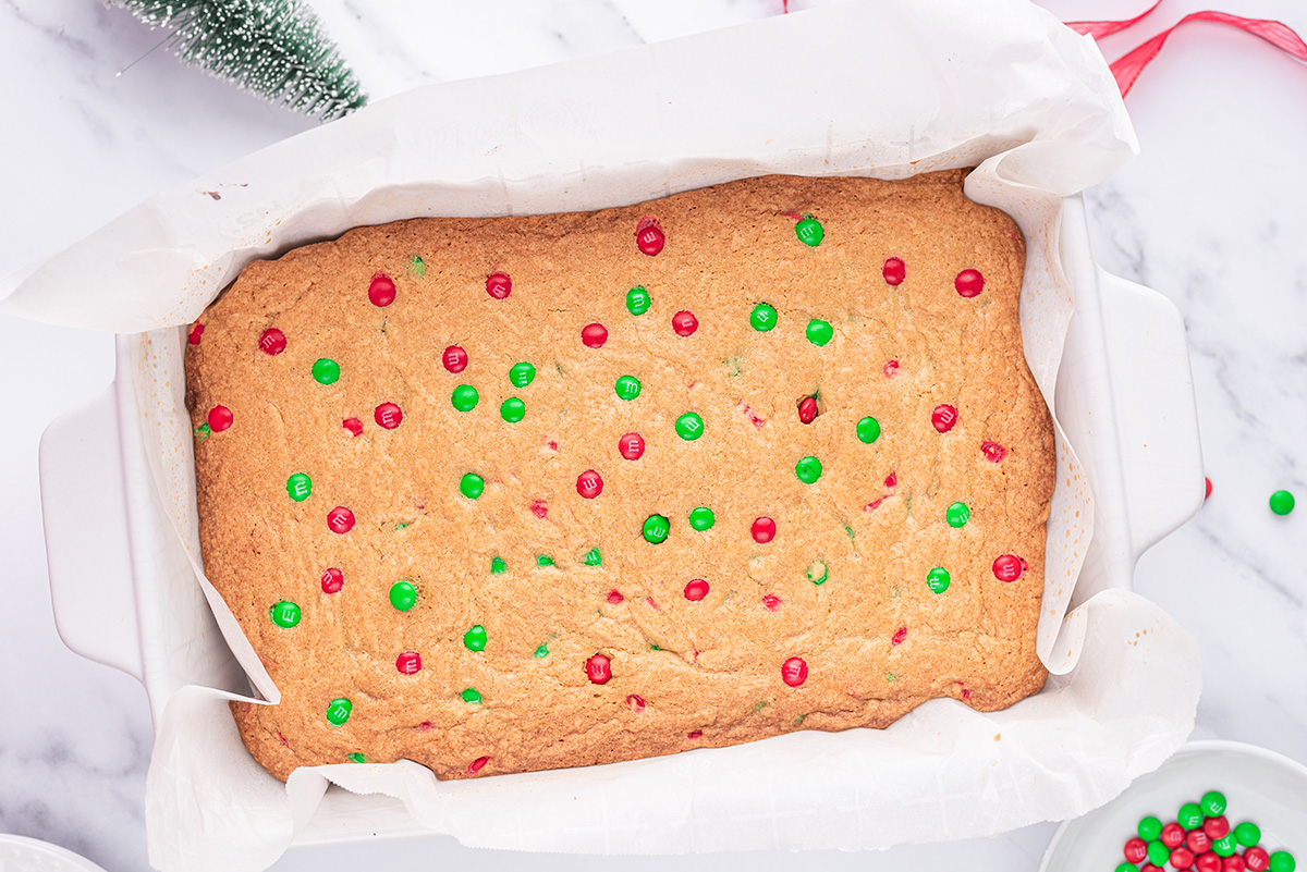 overhead shot of pan of christmas londies