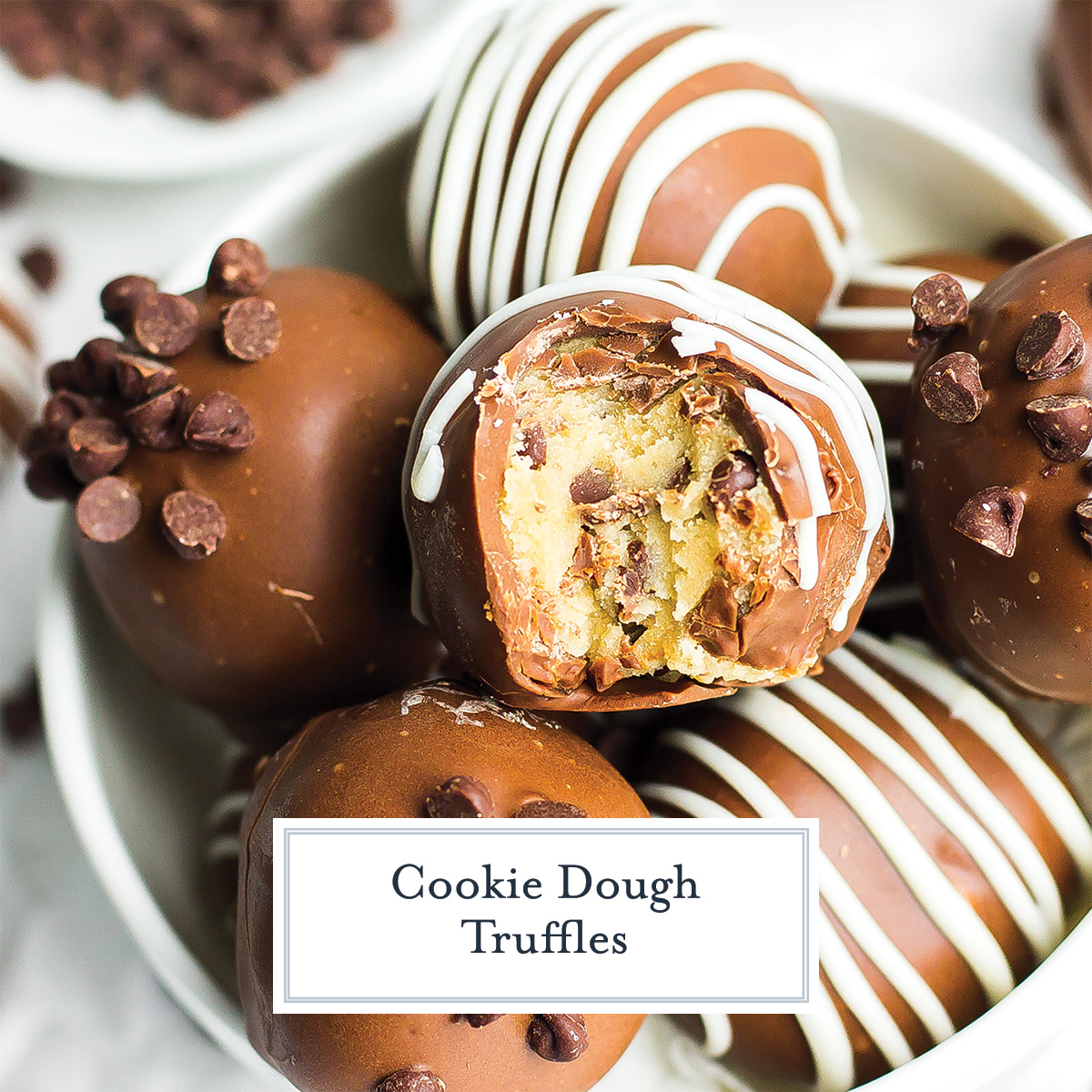cookie dough truffle bowl with text overlay