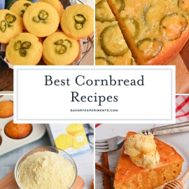 collage of cornbread recipes