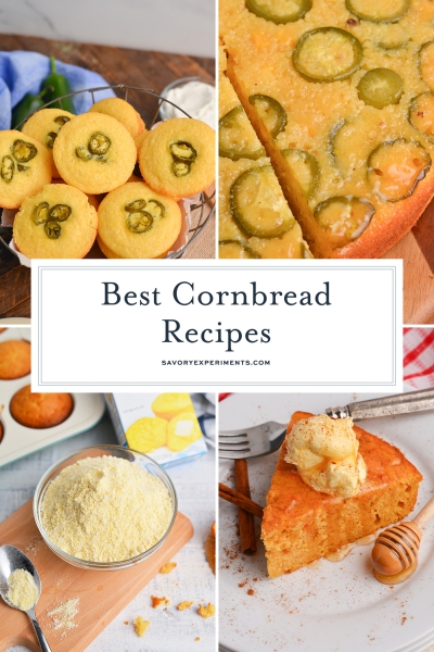 collage of cornbread recipes