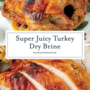 collage of dry brined turkey images for pinterest