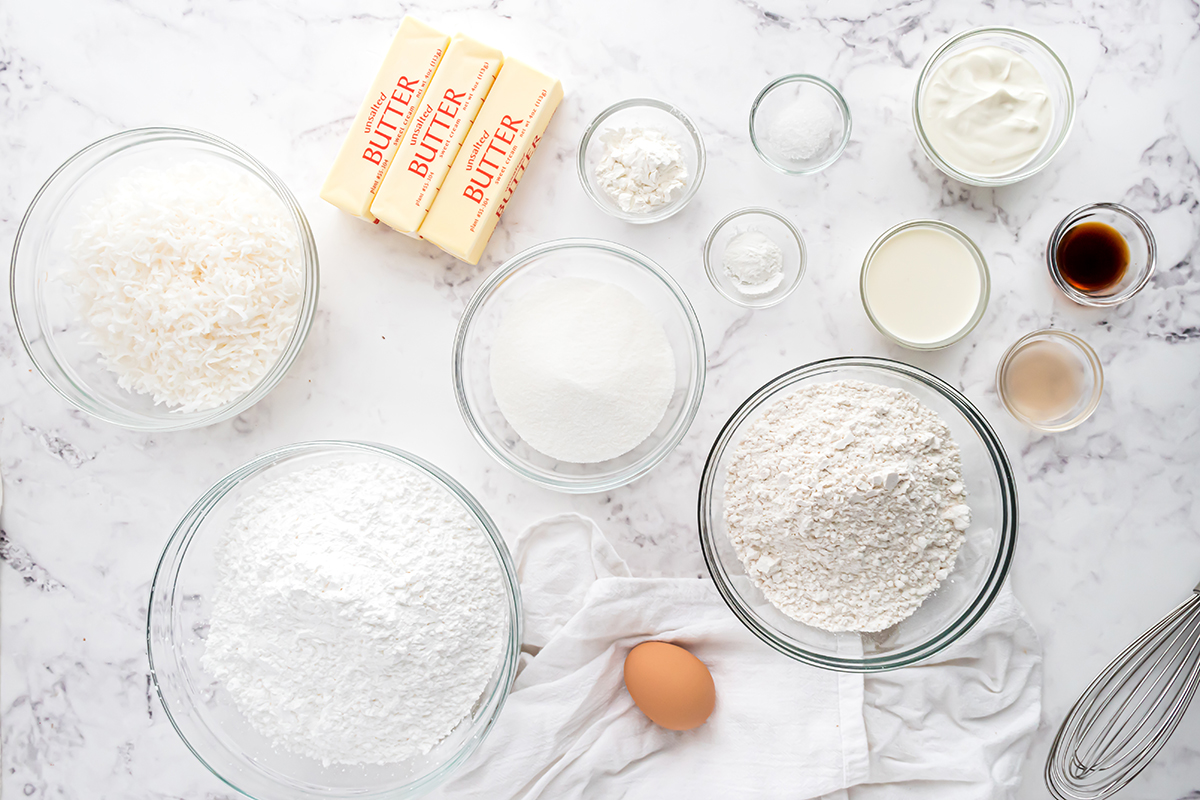 ingredients for coconut dream bars