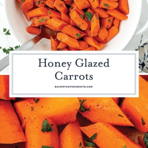 collage of honey glazed carrots for pinterest