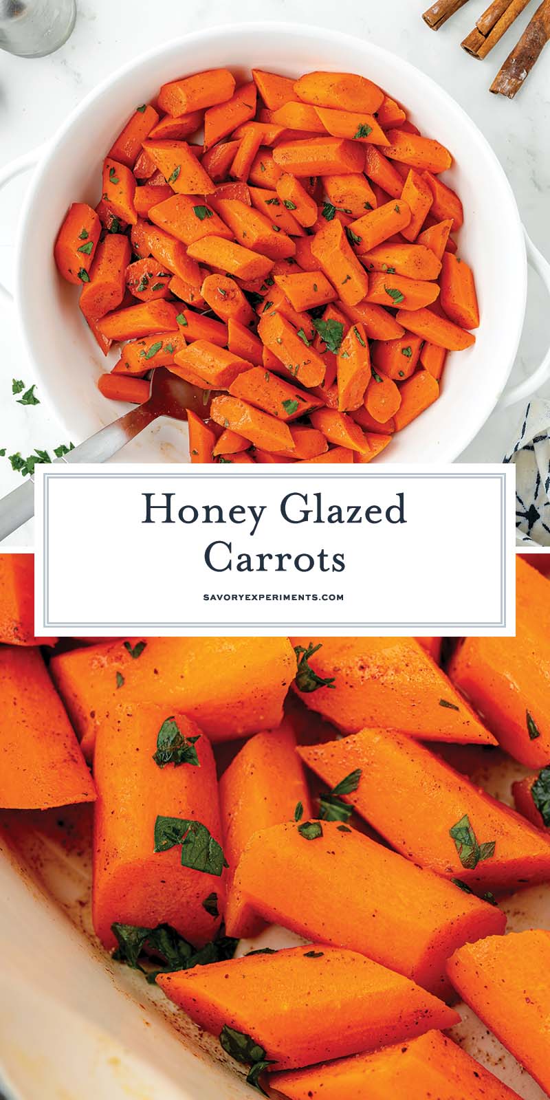 collage of honey glazed carrots for pinterest