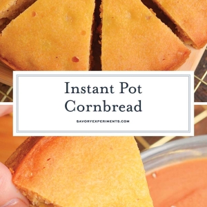 collage of instant pot cornbread for pinterest