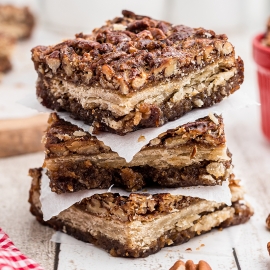 stack of pecan bars