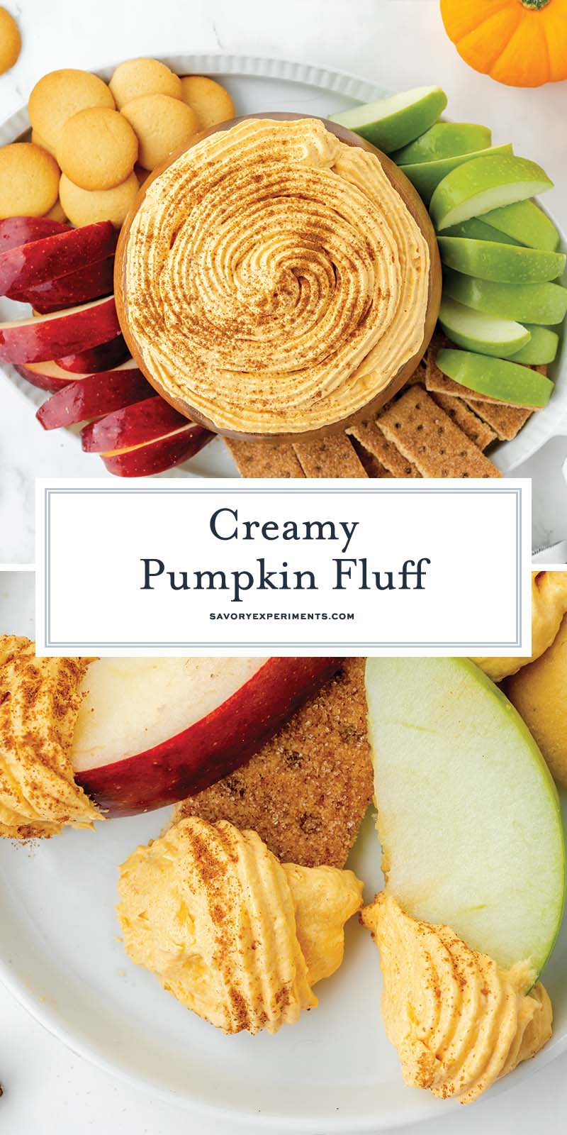 collage of pumpkin fluff for pinterest