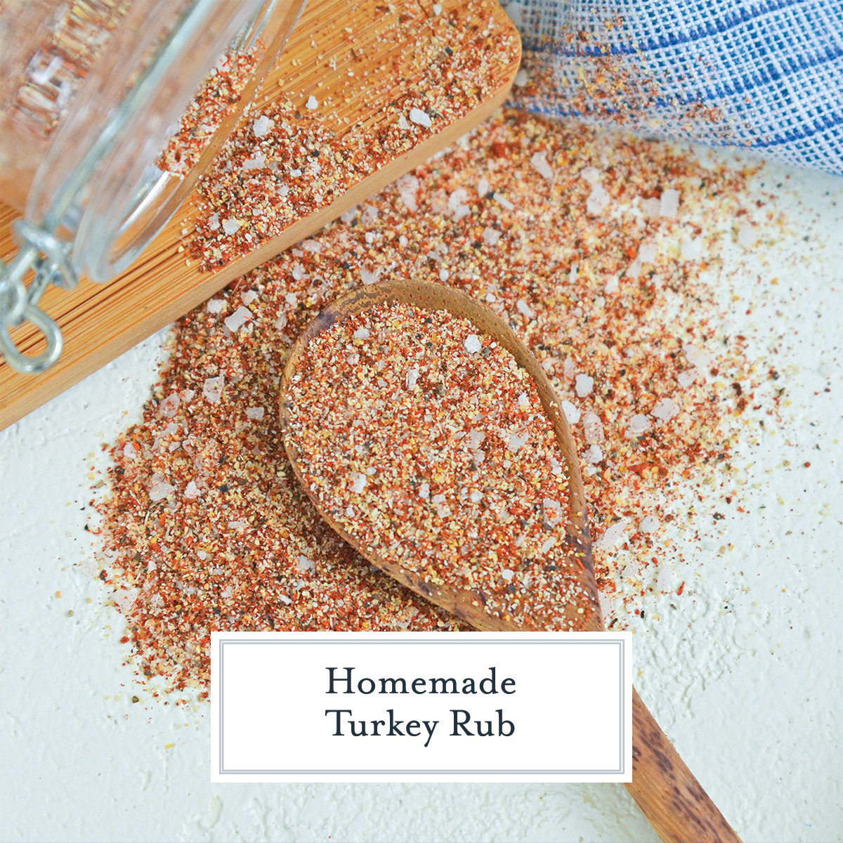 homemade turkey rub recipe with text overlay