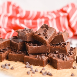 head on image of easy sweetened condensed milk fudge recipe