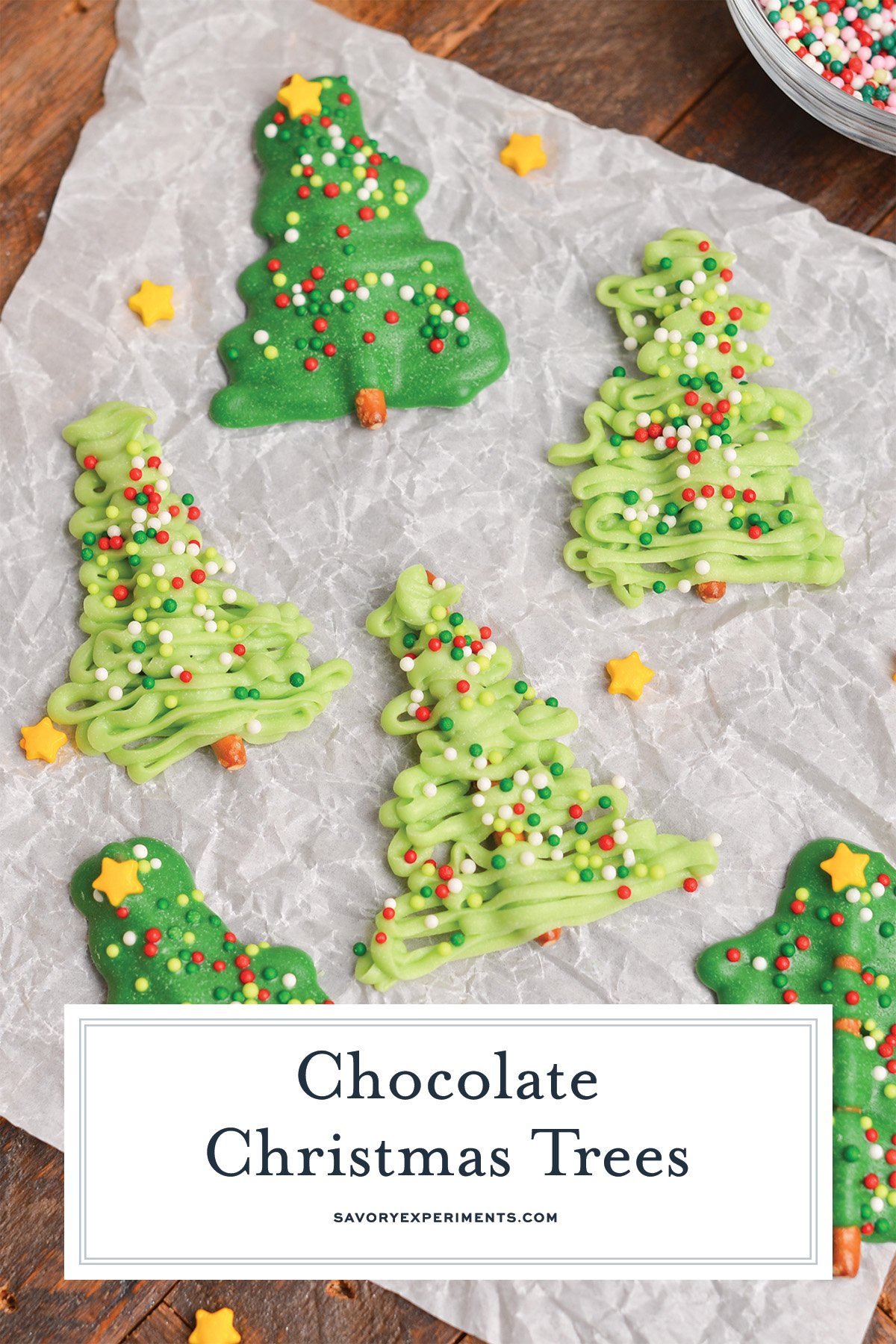 single image of chocolate christmas trees for pinterest