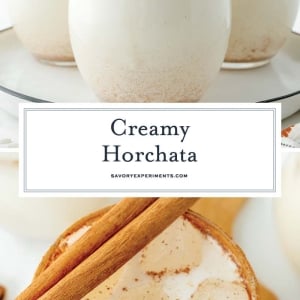 collage of horchata for pinterest