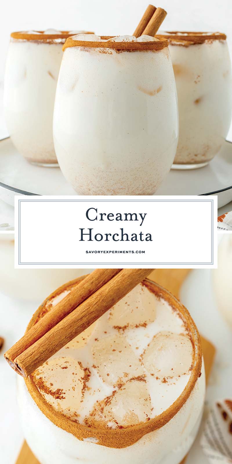 collage of horchata for pinterest