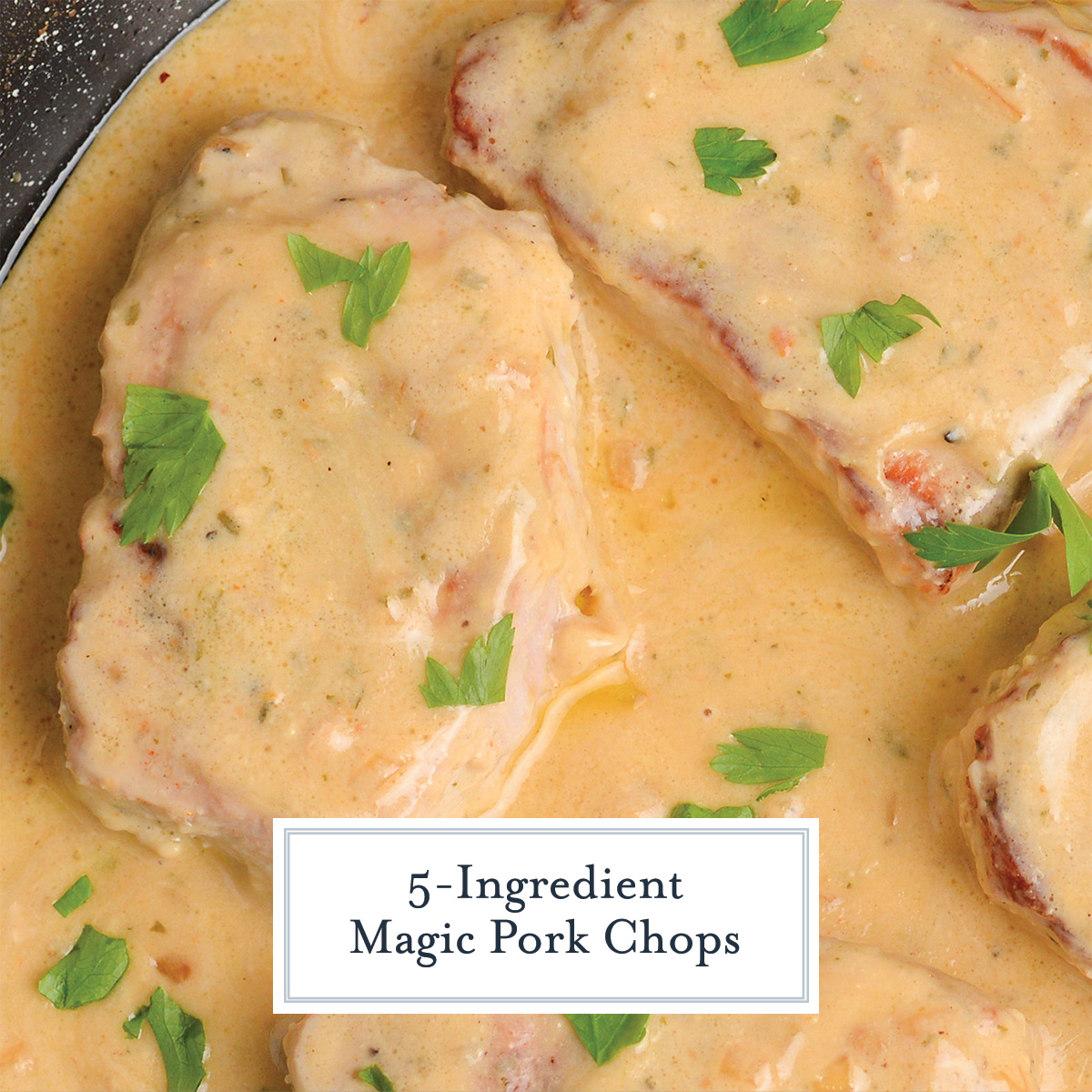 magic pork chop recipe with text overlay