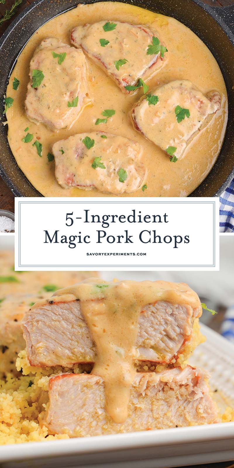 collage of easy pork chop recipe