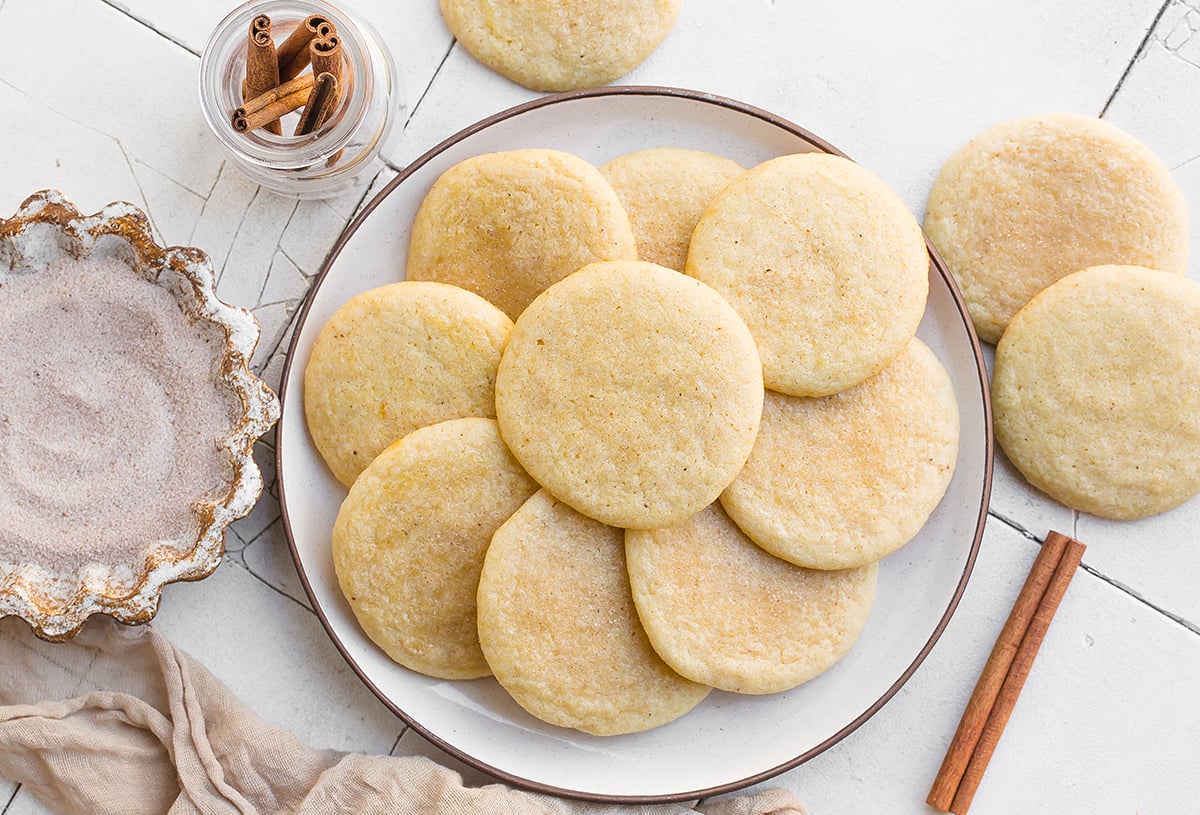 overhead plate of old fashioned tea cakes