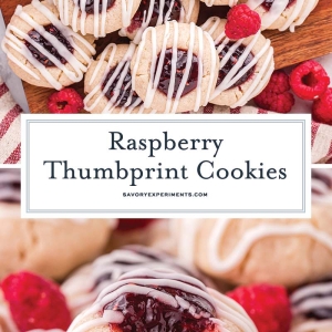 collage of thumbprint jam cookies for pinterest