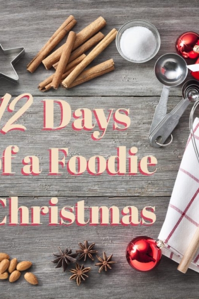 12 days of a foodie christmas sign
