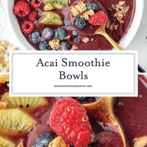 collage of smoothie bowl for pinterest