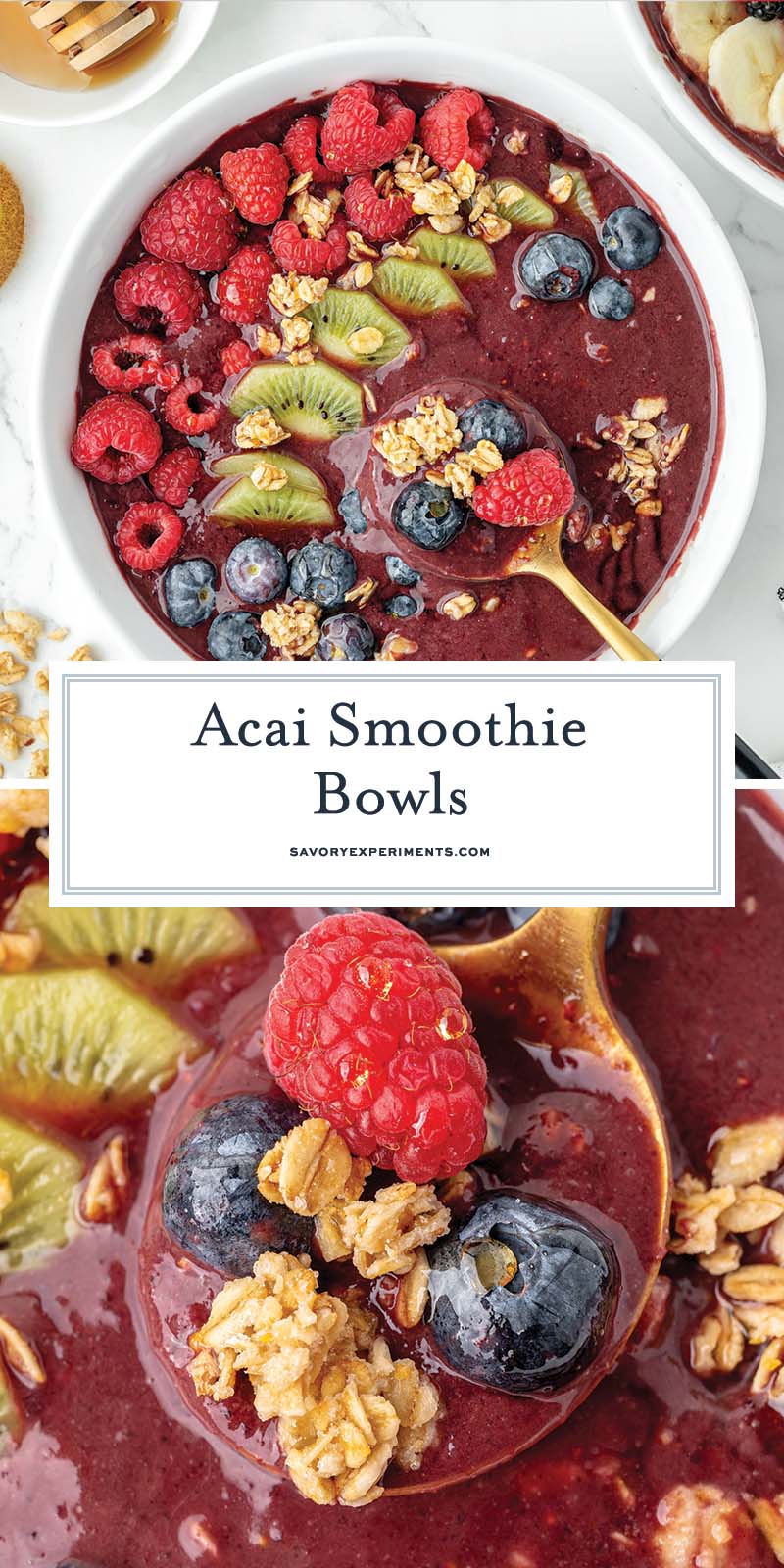 collage of smoothie bowl for pinterest