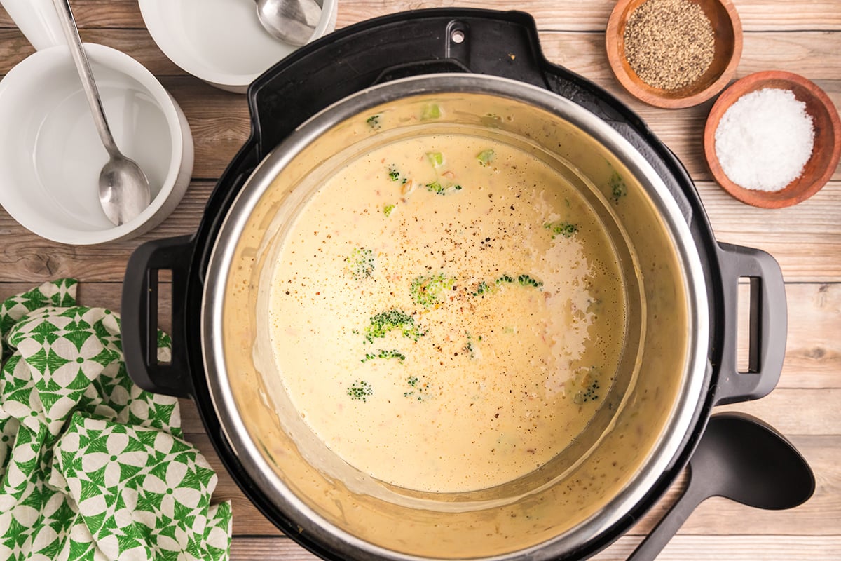 broccoli cheddar soup in the instant pot