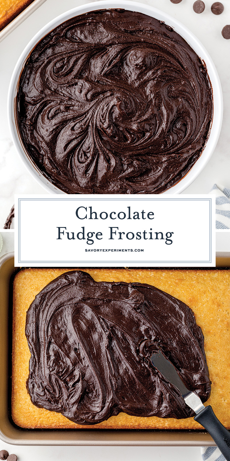 collage of chocolate fudge frosting images