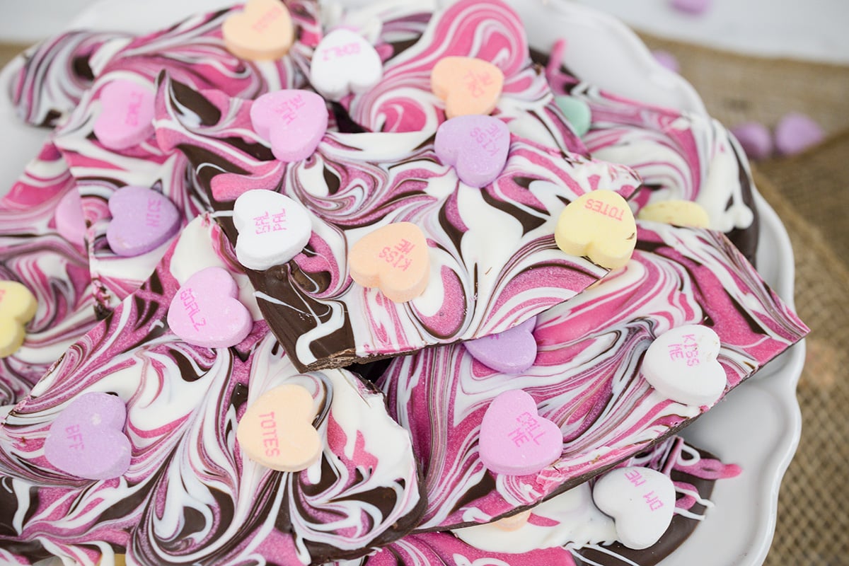 close up of chocolate bark