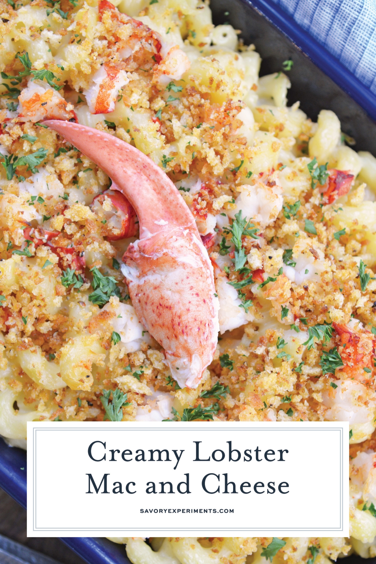 baked mac and cheese with lobster for pinterest