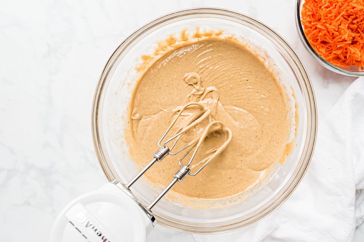 cake batter in bowl