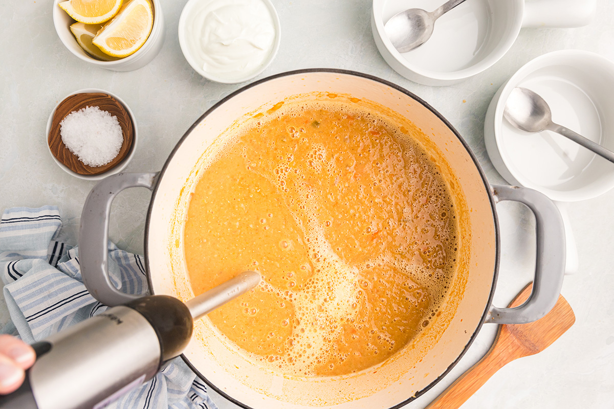 immersion blender in soup