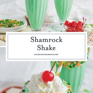 collage of shamrock shakes for pinteresr