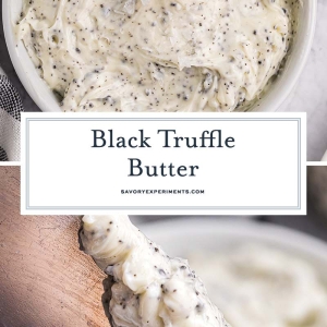 collage of truffle butter for pinterest