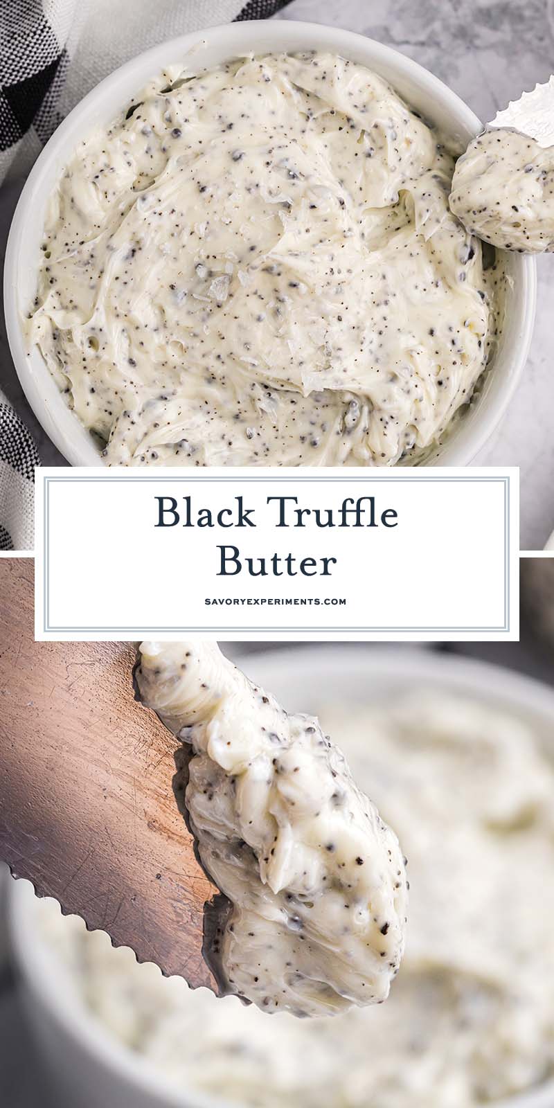 collage of truffle butter for pinterest