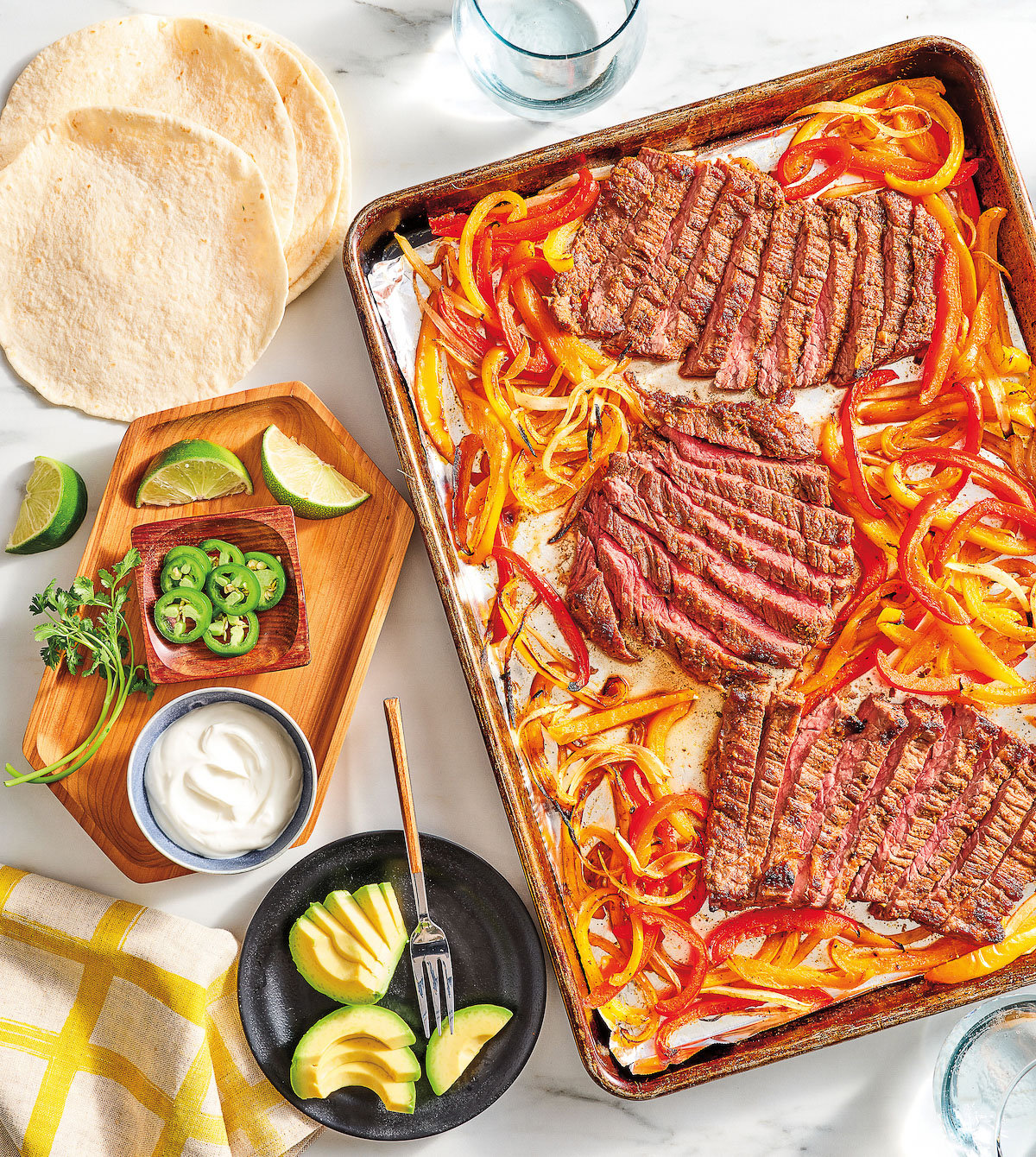 Overhead shot of beef from the Beef It Up Cookbook