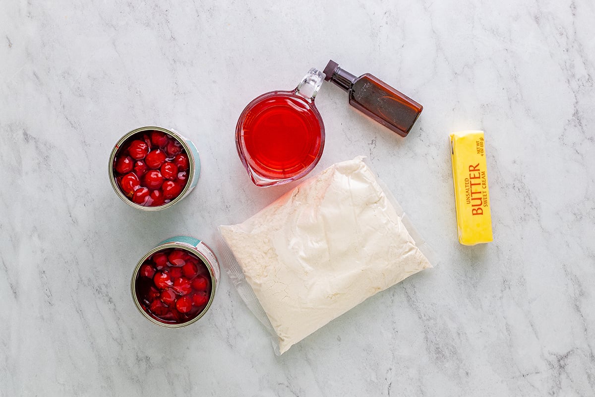 ingredients for cherry dump cake recipe