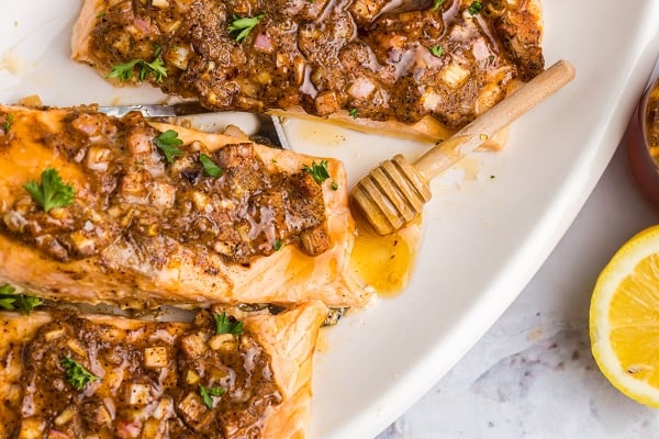 BEST Hot Honey Salmon Recipe (Perfectly Spicy & Sweet Salmon)