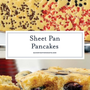 collage of sheet pan pancakes for pinterest