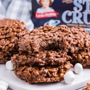 Platter of homemade star crunch cookies