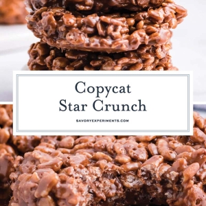 collage of homemade star crunch cookies with text overlay
