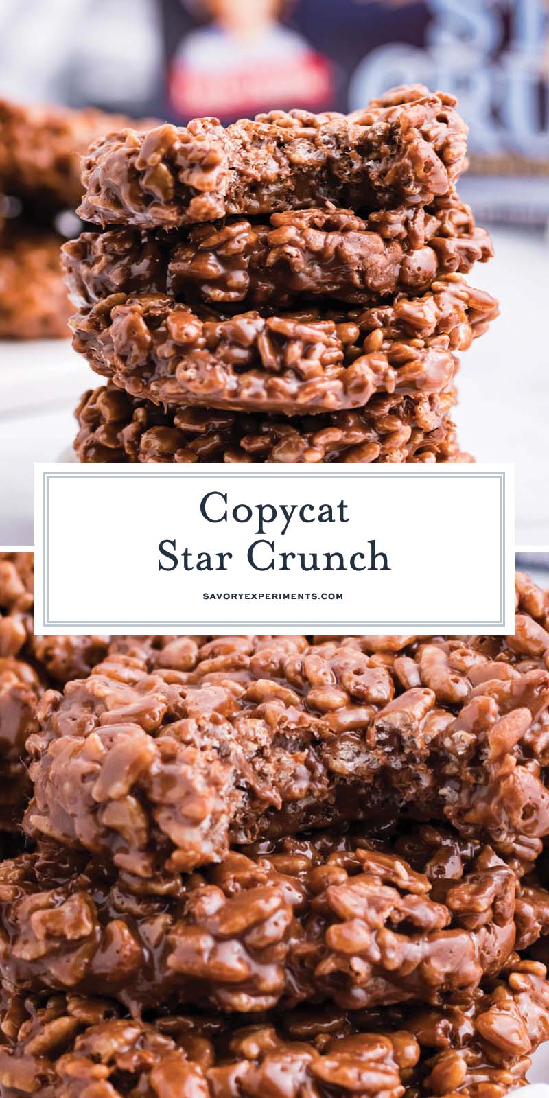 collage of homemade star crunch cookies with text overlay