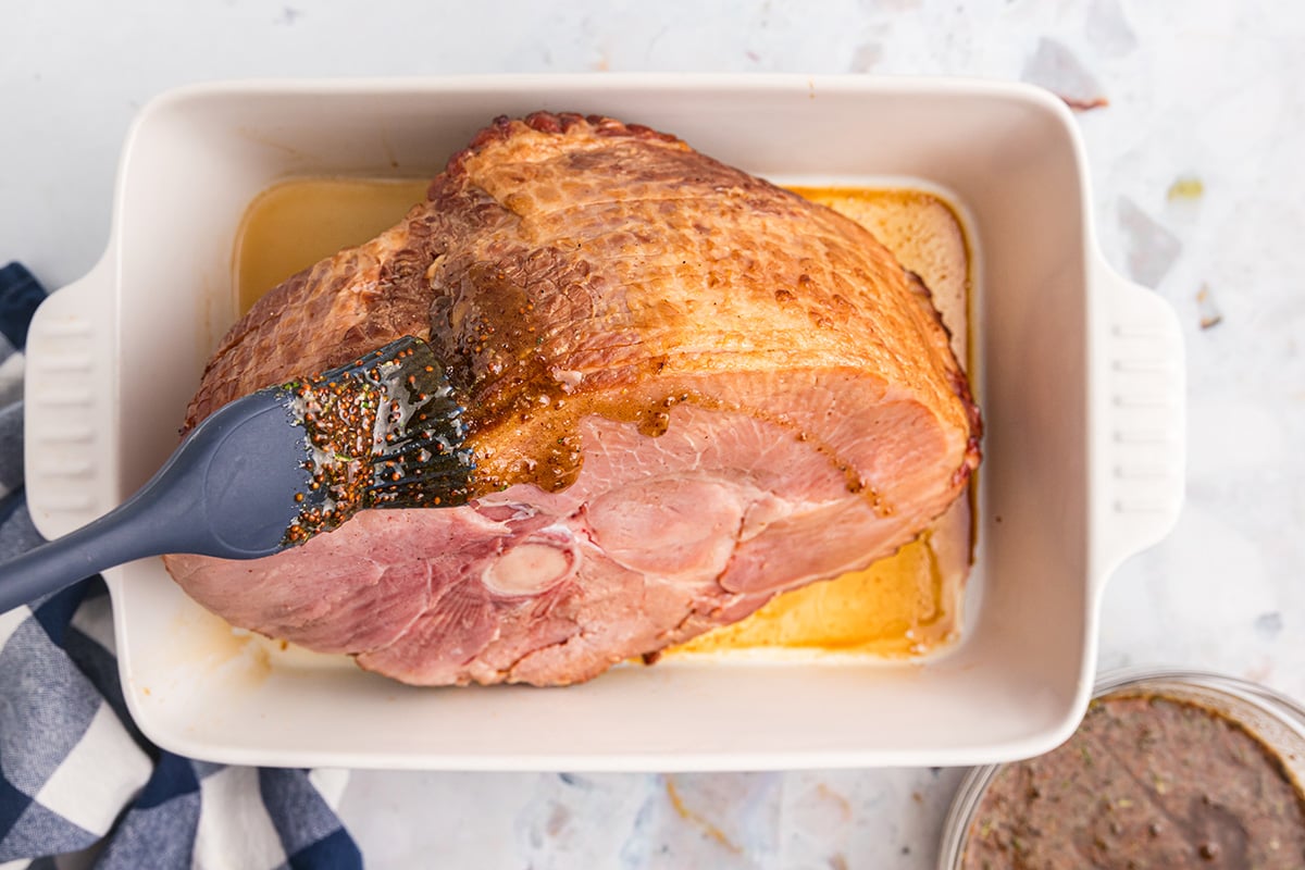 basting ham with brown sugar mustard glaze